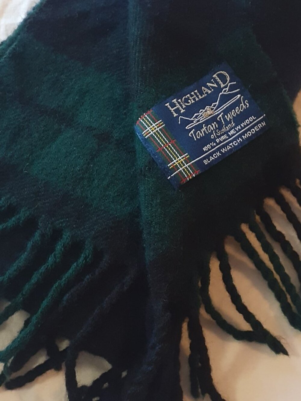 100% Wool Scottish Blackwatch Tartan Scarf